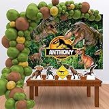 Kit Decoração Personalizado Festa De Aniversário Infantil Dinossauro Jurassic