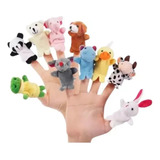 Kit Dedoches Animais Fantoches De Dedos De Pelúcia Brinquedo