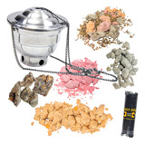 Kit Defumação Completo 6 Incensos 250g Turibulo Incensario