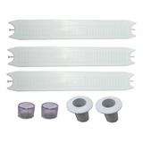Kit Degrau Abs Para Escada Piscina Chumbadores Borrachas