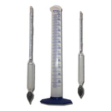 Kit Densímetro Álcool Cachaça Proveta Sacarímetro Brix