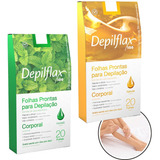 Kit Depilflax 2 Cx Folhas Prontas Depilação Corporal