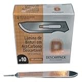 Kit Dermaplaning Lamina Nº 10 C- 100un - Cabo Bisturi Estilete