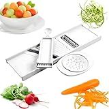 Kit Descascador De Legumes Ralador Cortador E Boleador 4 Em 1 Dupla Face Ideal Para Frutas Queijos Frios E Alimentos Diversos ENTRAGA RÁPIDA