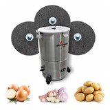 Kit Descascador Profissional 6kg 3 Discos Alho Batata Cebola