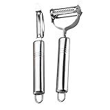 Kit Descascador Ralador Inox De Alimentos Frutas Legume