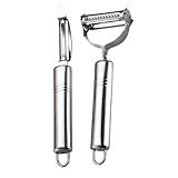 Kit Descascador Ralador Inox De Alimentos Frutas Legume