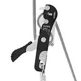 Kit Descensor Autoblocante Com Mosquetão Oval Para Corda De 10 à 12mm