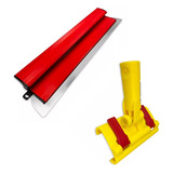 Kit Desempenadeira Berox Em Aço Inox 40cm C Suporte