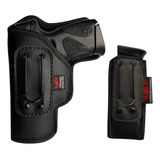 Kit Desert Coldres Velado E Porta Carregador Pra Taurus G3c G2c Cor Preto Orientação Da Mão Canhoto