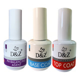Kit Dez Preparadores Esmaltação Em Gel Ph base Gel top Coat