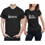 Kit Dia Dos Namorados Camiseta Casal The Real Boss O Chefe