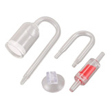 Kit Difusor Co2 Vidro Válvula Anti Retorno Ventosa Curva U