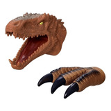 Kit Dinossauro T rex Fantoche 2 Peças Cabeça E Garra