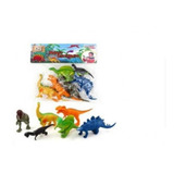 Kit Dinossauros Brinquedo Miniatura De Borracha C 8 Peças