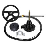Kit Direção Cabo Caixa T91 Bezel Uflex Volante Barco Lancha