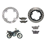 Kit Disco Dianteiro Traseiro Pastilha Freio Xre300 Sem Abs