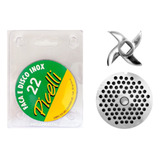 Kit Disco Moedor De Carne   Cruzeta 22 Furo 5mm Inox Picelli