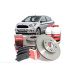 Kit Discos E Pastilhas De Freio Fluido Ka 2014 Até 2021