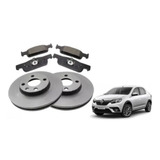 Kit Discos Pastilhas Freio Renault Logan 2014 2015 2016 2017