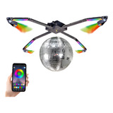 Kit Discoteca Rgb Globo 30cm Deltrônica 4 Canhões Strobo Led