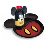 Kit Disney Mickey Minnie Prato Copo Mason Jar Garrafinha