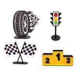 Kit Display De Mesa Corrida Carros Mdf Festa Decoração 4uni