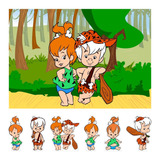 Kit Display De Mesa Painel Festa Infantil Bambam E Pedrita