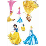Kit Displays Chão Princesas Disney 4 Peças 1m Mdf 6 