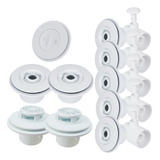 Kit Dispositivos Piscina Fibra Retorno Nivel Aspiração Hidro