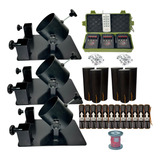Kit Dj 3x Suporte Articulado   Disparador 12 Canal E Efeitos