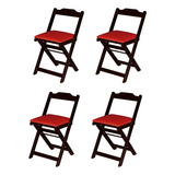 Kit Dobrável 4 Cadeiras Para Bar