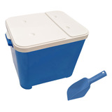 Kit Dog Canister Container Guardar Ração Pá Higiênica 15kg A