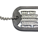 Kit Dog Tag Nacional Basic Placa Gravação Em Baixo Relevo
