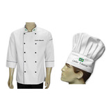 Kit Dolma Chapeu Toque C bordado Gastronomia Cozinheiro Chef