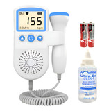 Kit Doppler Fetal Batimentos Bebe Sonar Grávida Pilhas Gel