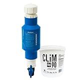 Kit Dosador De Cloro D1 Pote De Cloro Clim90 1kg 50 Pastilhas De 20g 