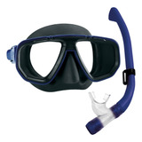 Kit Dua Pro Máscara De Mergulho Pesca Com Snorkel Valvulado