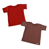 Kit Duas Camisetas Infantil E Bebê Algodão Menino Menina