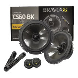 Kit Duas Vias 6  Bravox 190w Rms Cs60bk Crossover E Tweeter