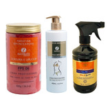 Kit Duotrato Oleo Bronzeador Parafina E Fixador De Marquinha