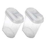 Kit Dupla Açucareiro Ou Farinheira Em Plástico Cristal 460ml