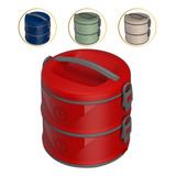 Kit Duplo Organizador Térmico Marmita Com Divisão De Comidas