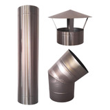 Kit Duto Chapéu E Curva Inox 304 Chaminé Fornos Lareiras 7