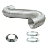 Kit Duto Corrugado Flexível Aquecedor A Gás 100mm X 1mt 