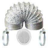 Kit Duto Flexível Coifa Ventilação Ar 200mm 8 Pol 5 Metros