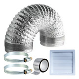 Kit Duto Flexível Ventilação Ar 100mm 4 Pol 10 Metros