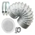 Kit Duto Flexível Ventilação Ar 200mm   8 Pol  3 Metros