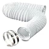 Kit Duto PVC Flexível 120mm 5 Polegadas 3 Metros - Abraçadeira Ar Portátil Exaustor