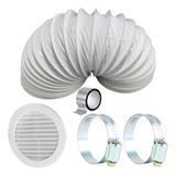 Kit Duto Pvc Flexível Ar Condicionado 6 Pol  150mm 2 Metros